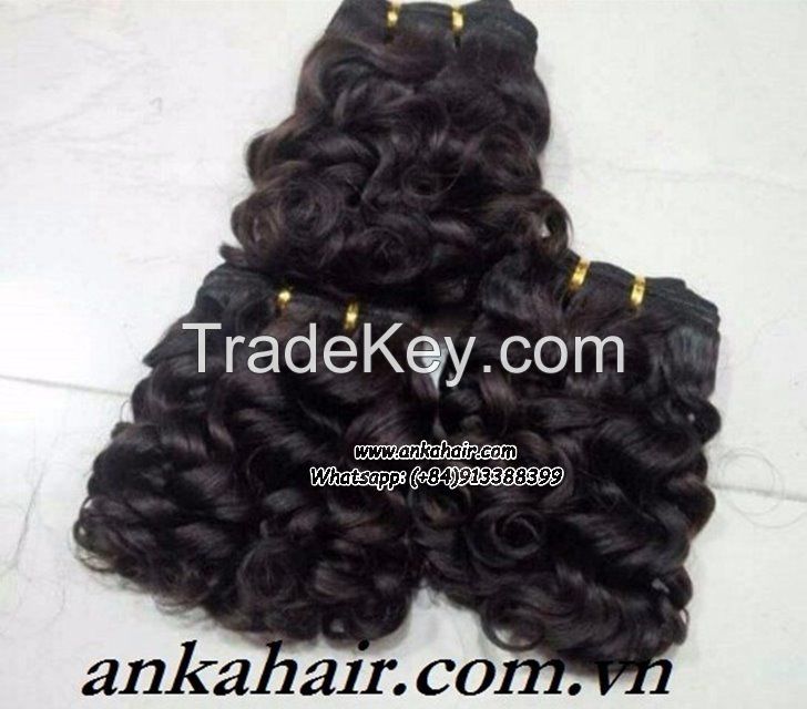 Brazilian hair shedding free human hair curly machine wefts curly hair remy 