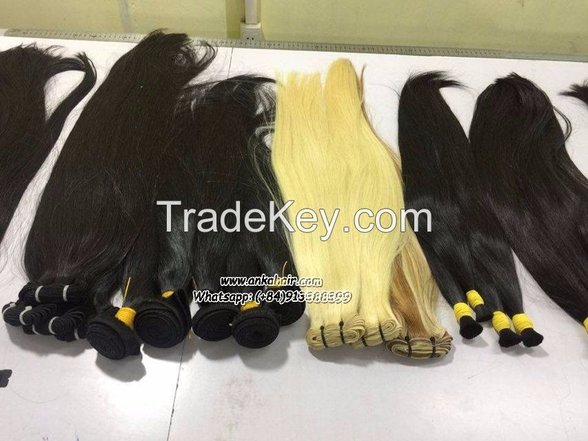 Tangle free! Hot selling and cheap 100% human blonde brazilian hair weft weaving