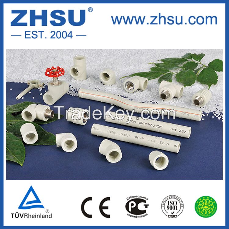 DIN8077/8078 DN20- DN160 Green/Grey PPR pipe for cold and hot water