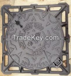 Cast ductile iron square/octagonal/circular frame+ round cover