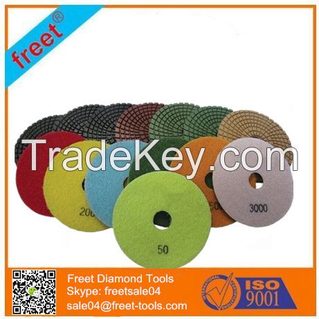 3&#039;&#039; 4 inch t0 10 inch granite marble diamond polishing pad floor dry wet polishing pad