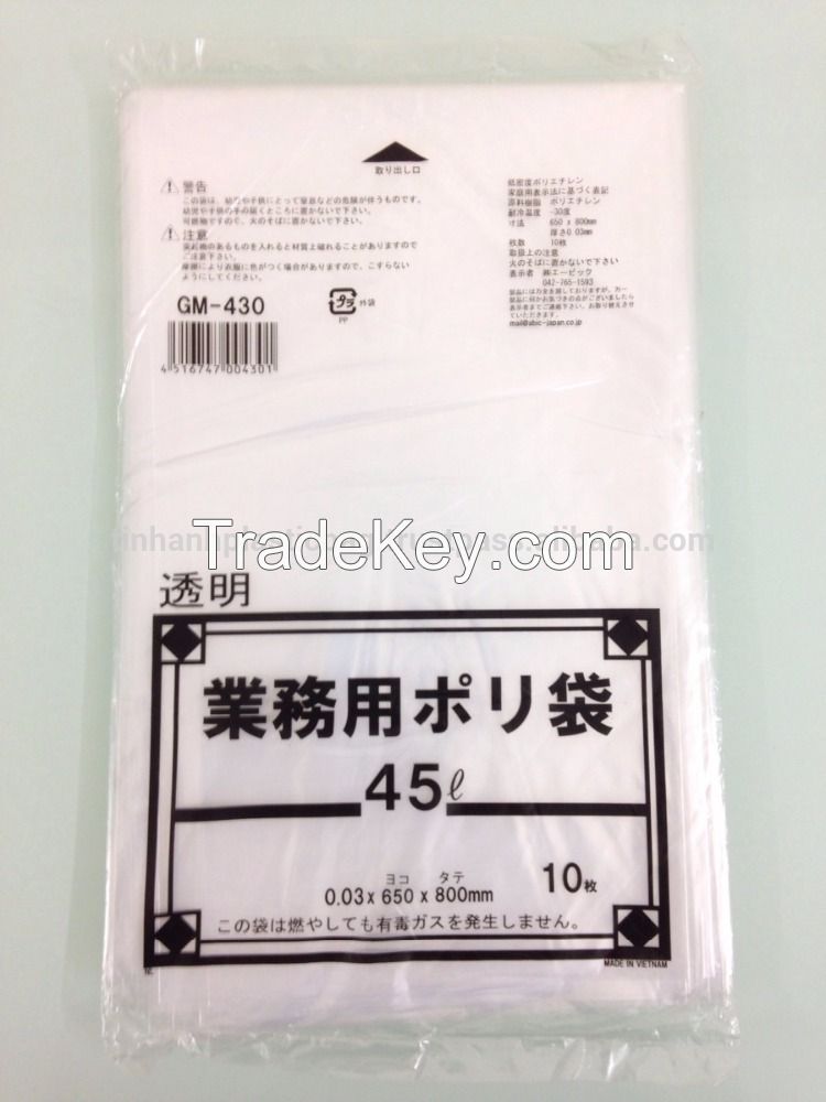 WHITE PLASTIC BAG PACKAGING