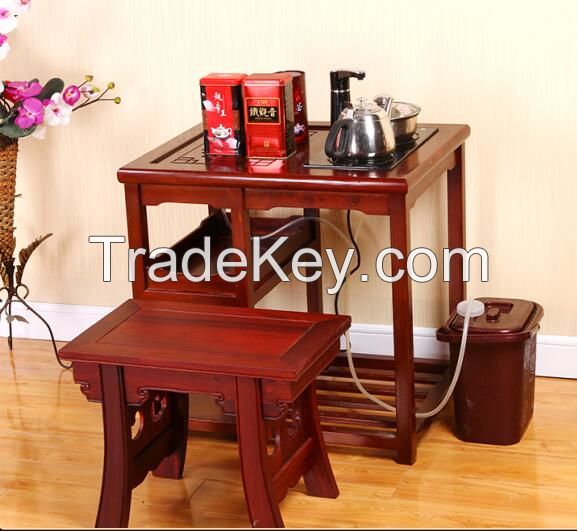 solid wood tea table and chairs set for dining room