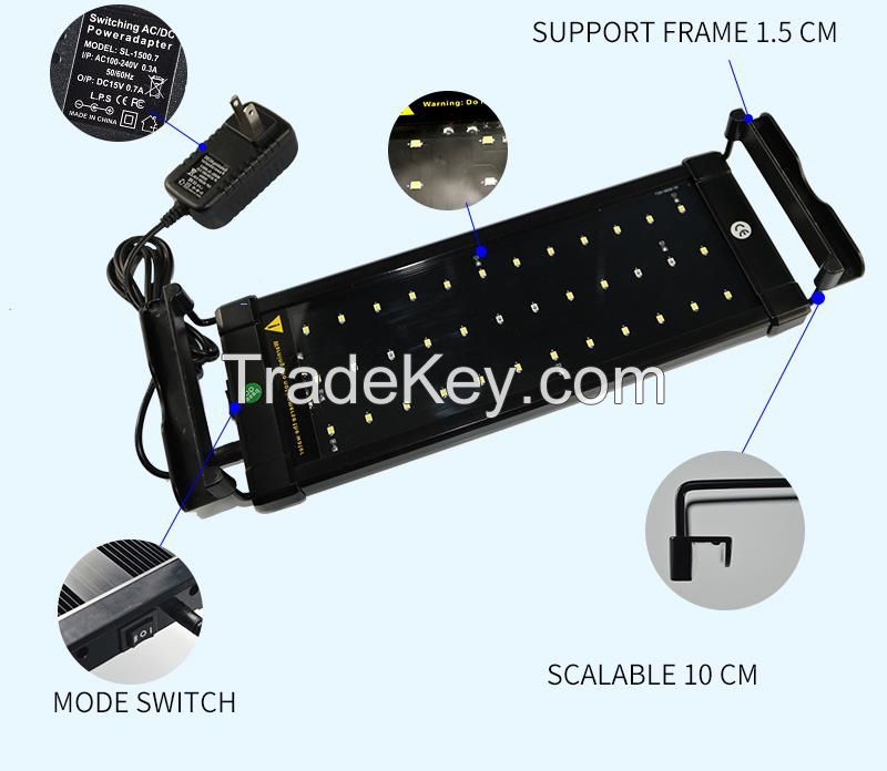 Stent expansion design Dimmable LED Aquarium Light For Fish Tank