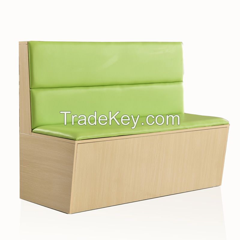 2 channel wood double side booth seating