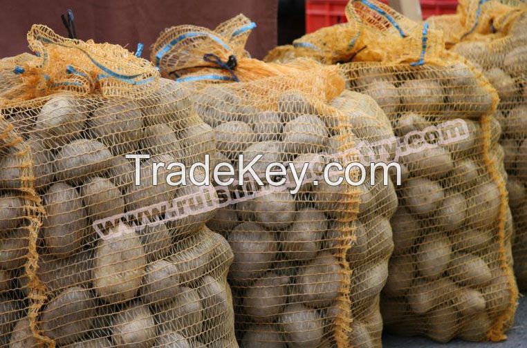 Raschel mesh bag for packing potatoes