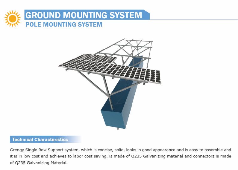 Ground mounting system-Pole mounting system （Carbon steel）