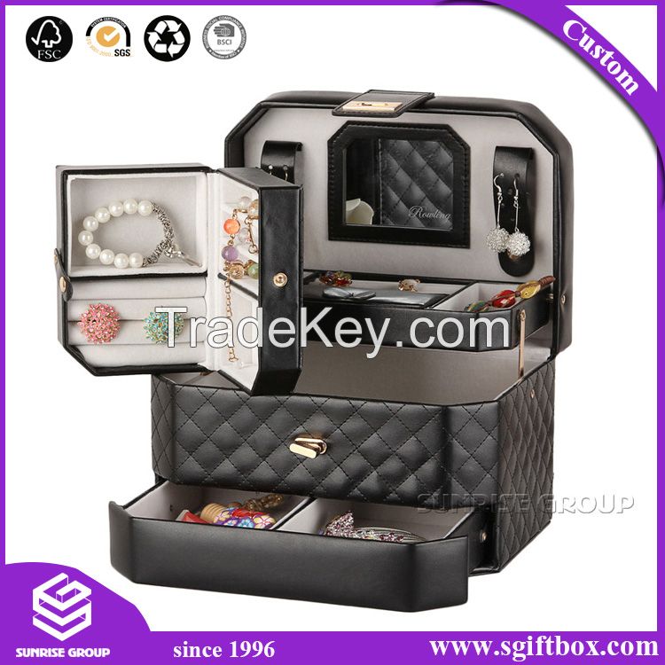 Exquisite Private Custom Densign Square Different Color Jewelry Box