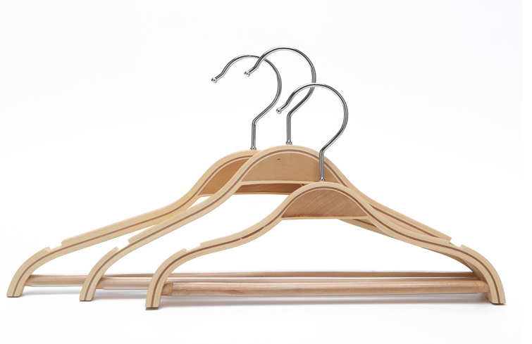 Popular Premium Laminated Plywood Hanger with Round Bar