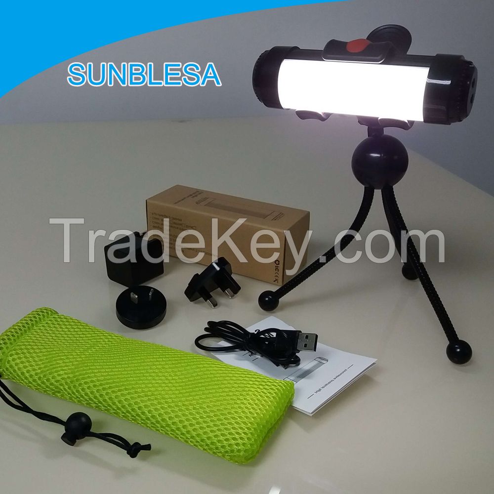 Sunblesa LED Light Powerbank Flashlight Magnet Outdoor Camping Use