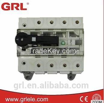  IEC approved 63A 3P 4P red copper busbar isolator switch fuse disconnector