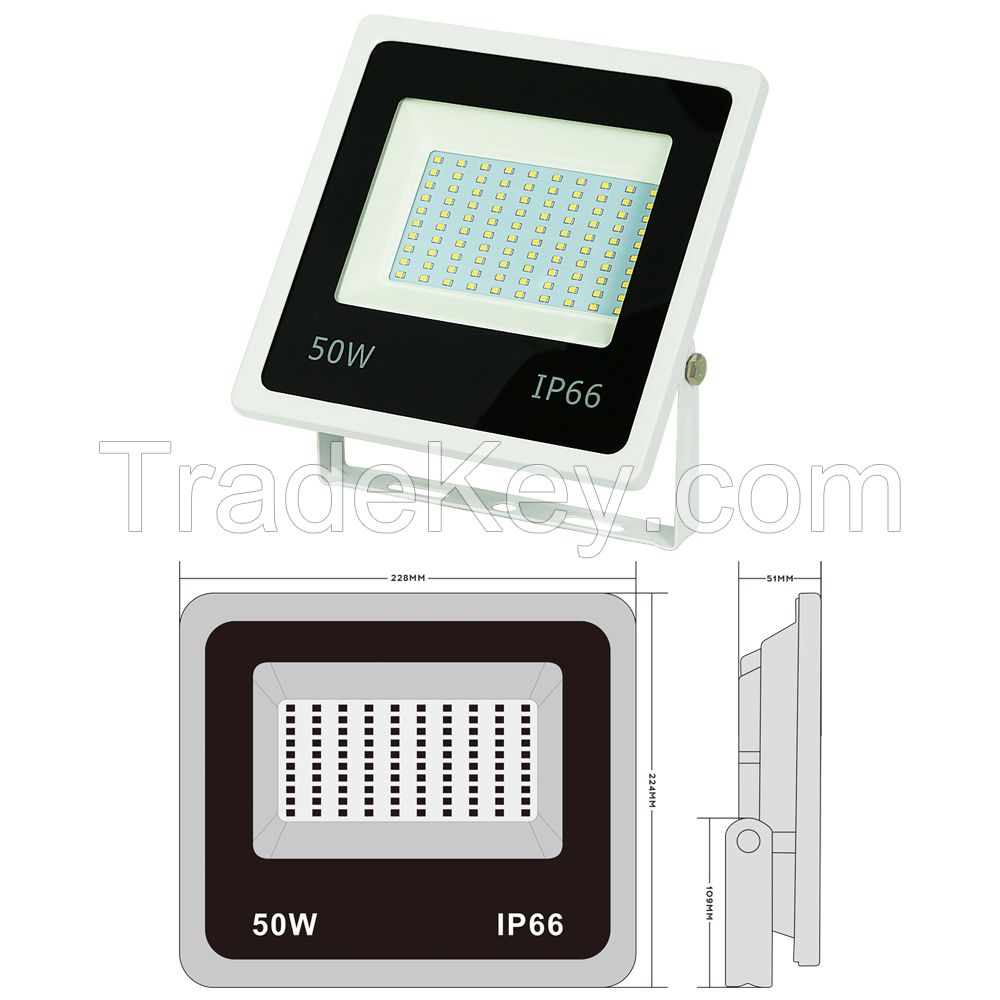 aluminum outdoor white led floodlight 30W/50W/100W