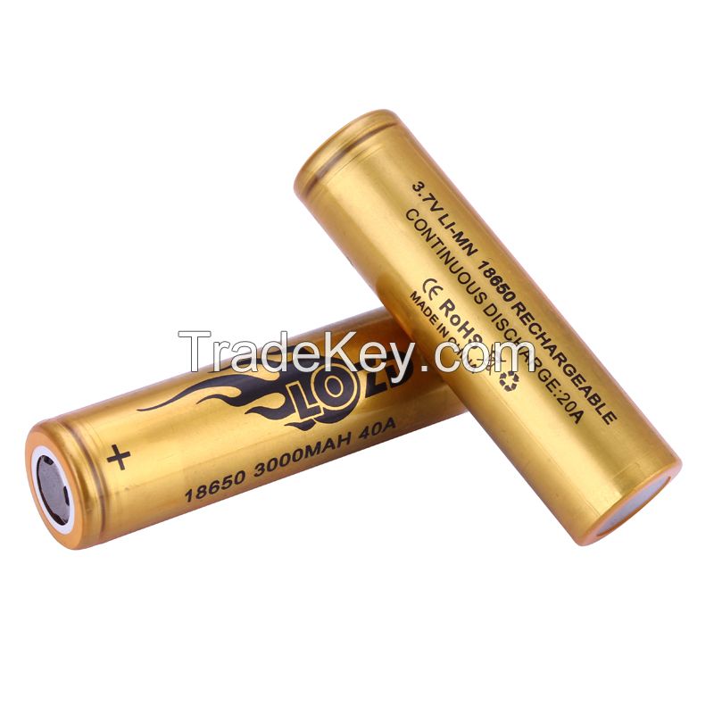 18650 3000mah battery 3.7v lithium battery with PCB explosion proof hi