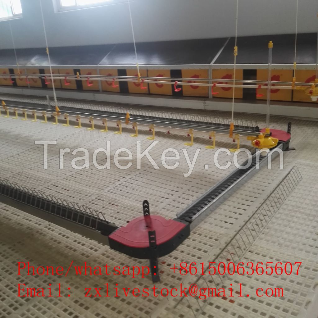 Automatic chain feeding system for chicken farming