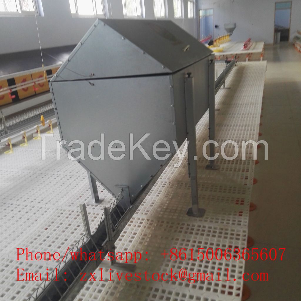 Automatic chain feeding system for chicken farming