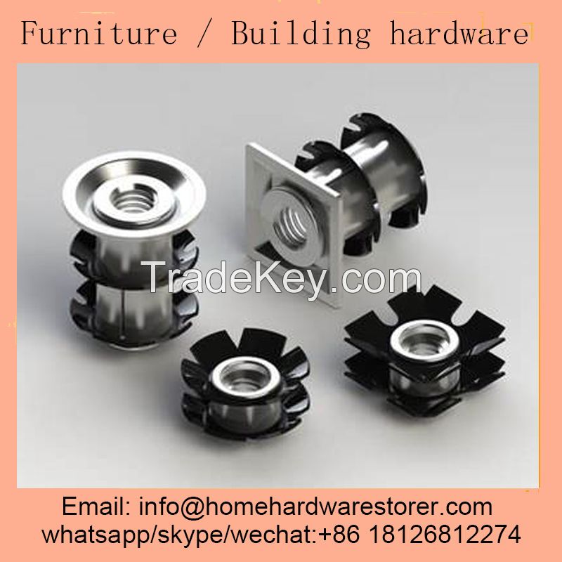 Tube Threaded Spring Insert Nut with Seat for Square Tube