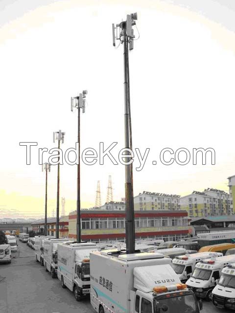 30kg head load 6m pneumatic camera telescopic mast