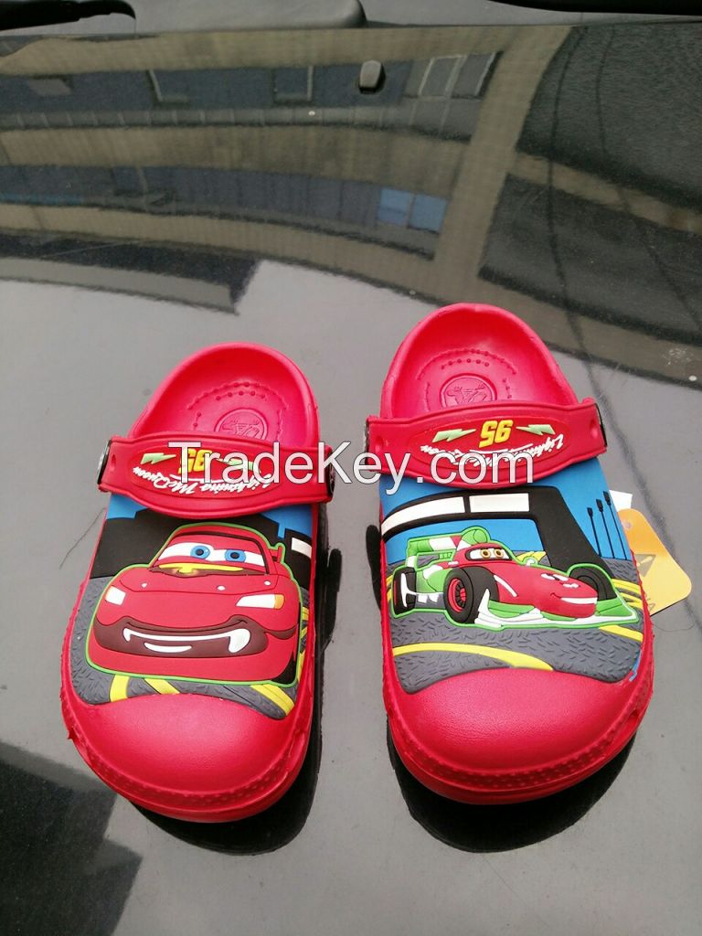 original summer crocs sandals Kids 3D cars clogs boy eva sandals