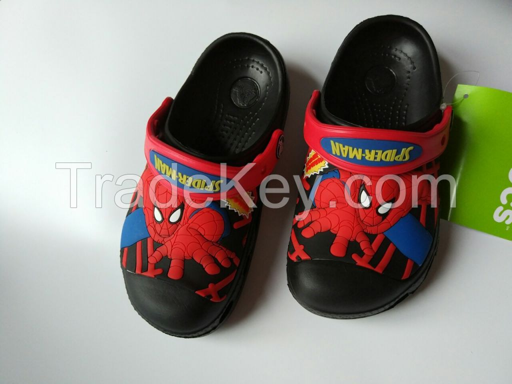 authentic summer crocs shoes Kids spiderman clogs boy sandals