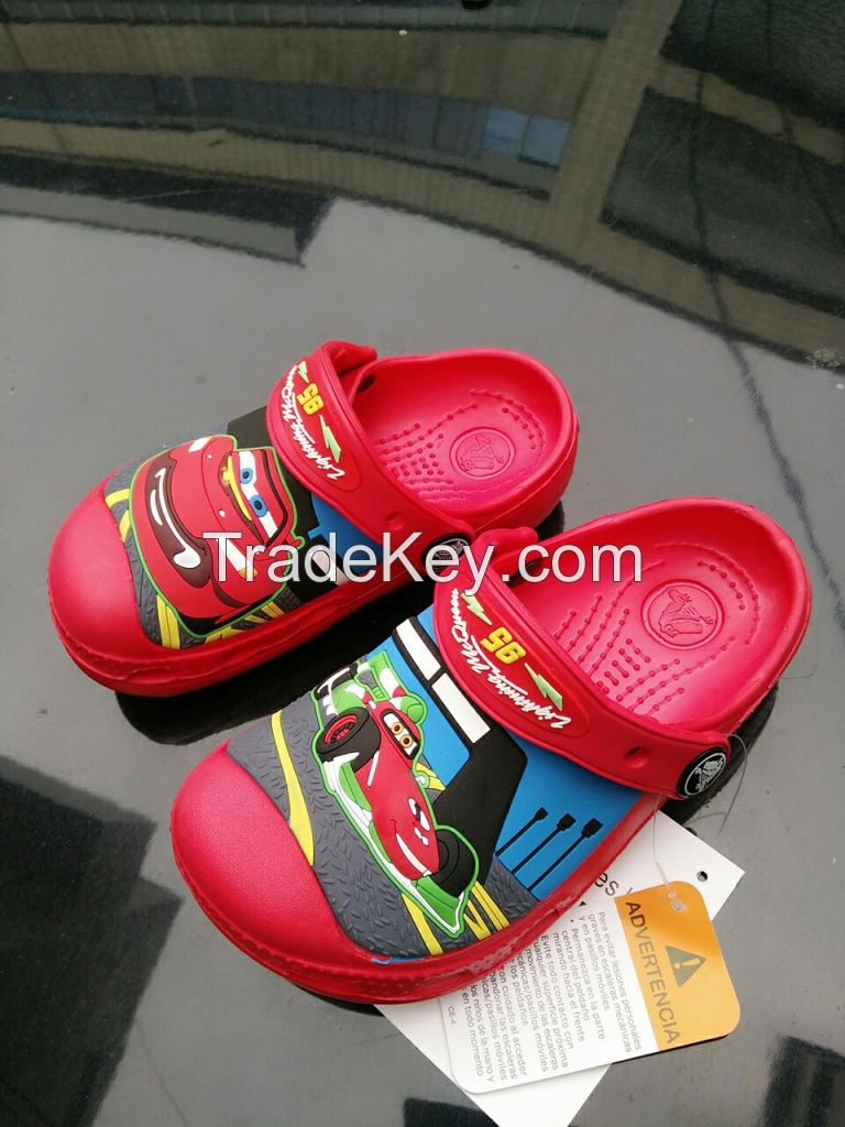 original summer crocs sandals Kids 3D cars clogs boy eva sandals