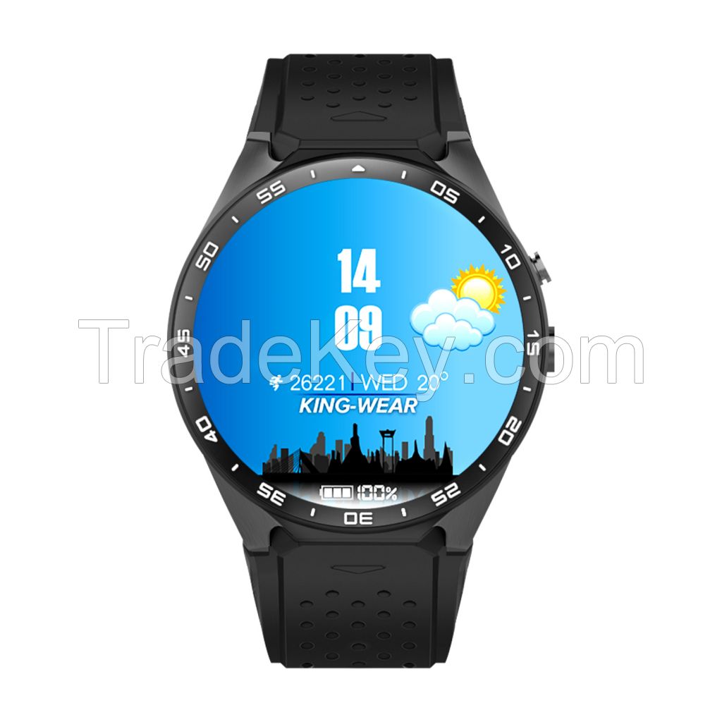 KINGWEAR KW88 Smart Watch Android 5.1 1.39 inch Amoled Screen MTK6580 Quad Core 1.39GHz 512MB RAM 4GB ROM GPS Gravity Sensor Pedometer Bluetooth 4.0