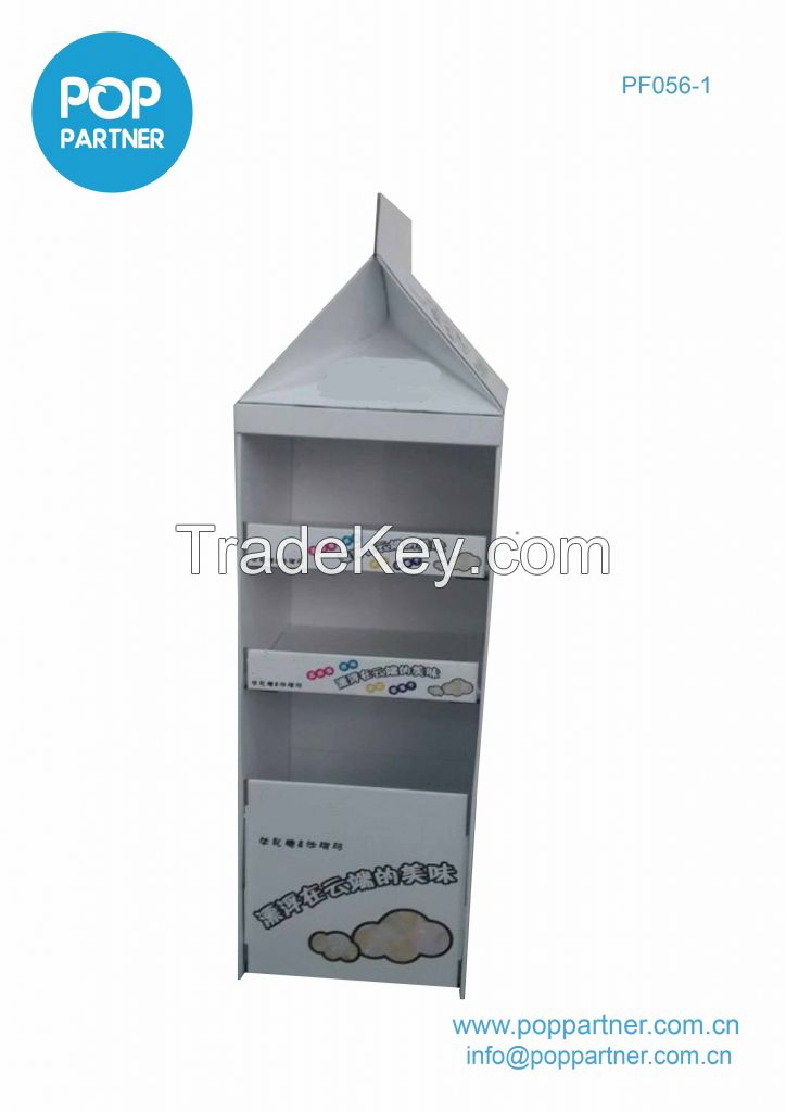 Nougat Corrugated Cardboard Floor Display Stand