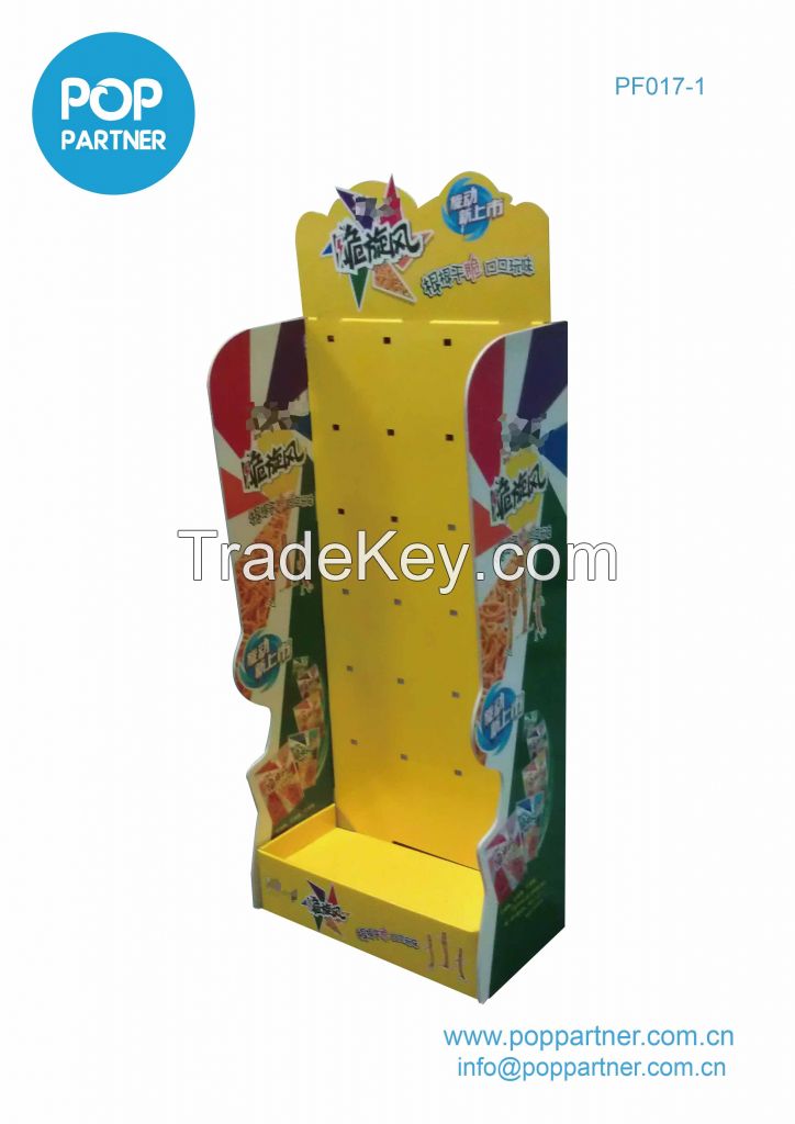 Plastic hook cardboard Floor Standing Display