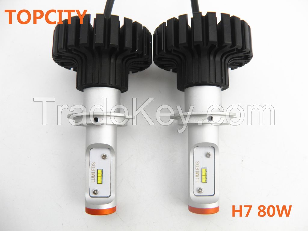 Beloved led headlights highest quality lighting competitive price H7 80W led car headlights