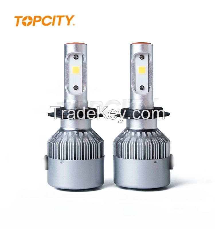 Topcity &Acirc;&reg; High quality auto led headlamp H4 60W car cob led headlight 