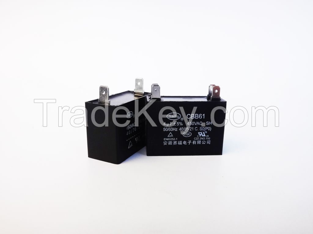 cbb61 ac motor capacitor(plastic case)