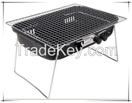 Folding charcoal mini bbq grill