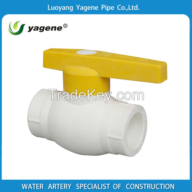 PPR butterfly control ball valve with brass ball