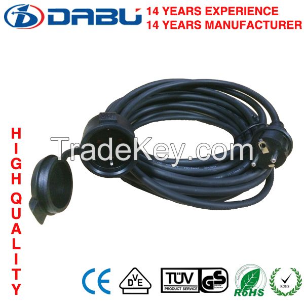 European neoprene rubber power cord with IP44 german plug