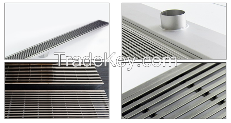 Pool,floor and shower drain grating with wedge wire grate