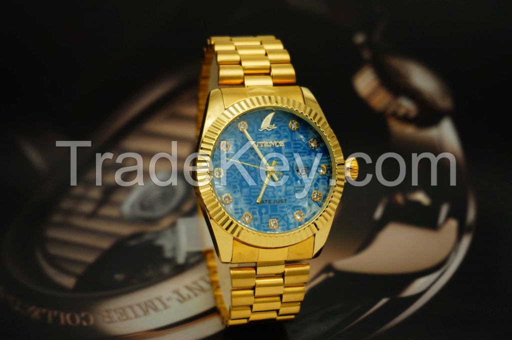 Gold watch, High Quality Brand Design Lowest Price Fashion From China supplier Wristwatch