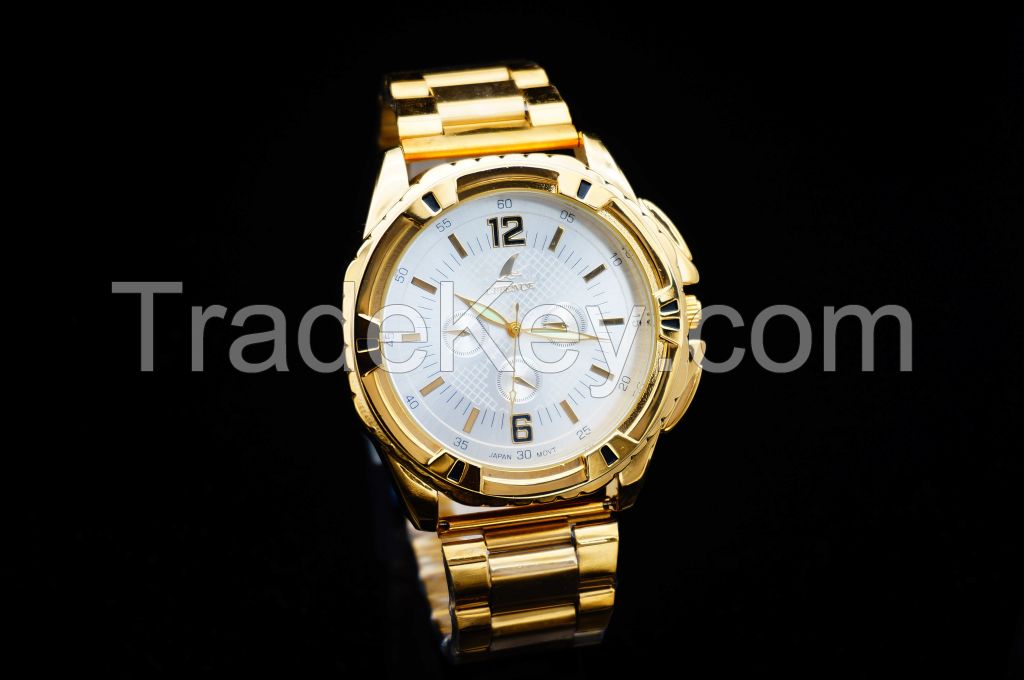 Gold watch, High Quality Brand Design Lowest Price Fashion From China supplier Wristwatch