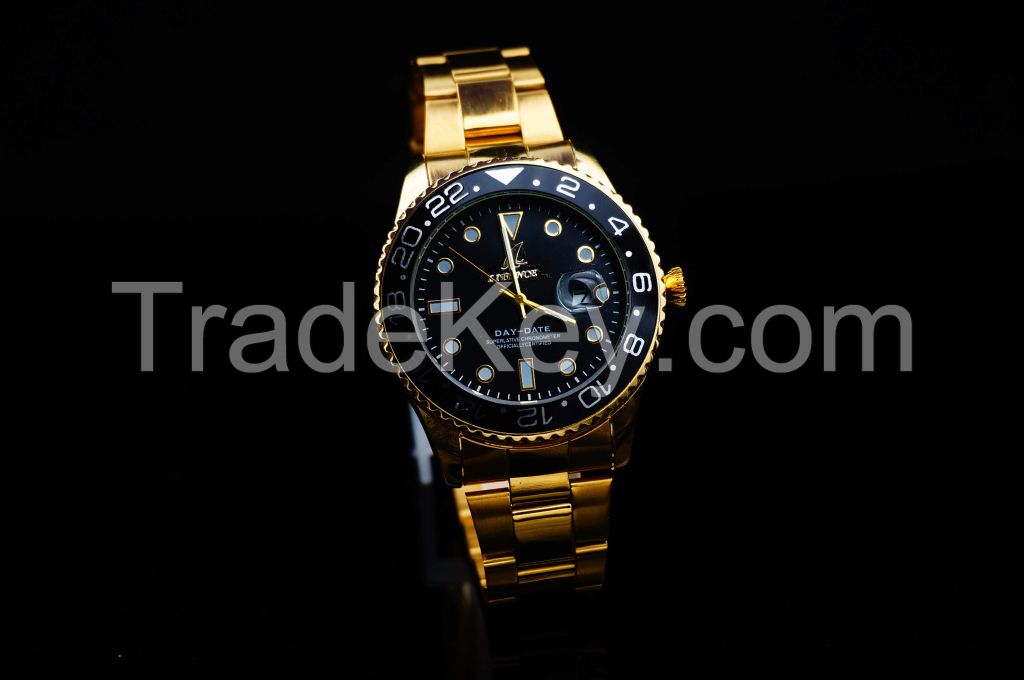 Gold watch, High Quality Brand Design Lowest Price Fashion From China supplier Wristwatch