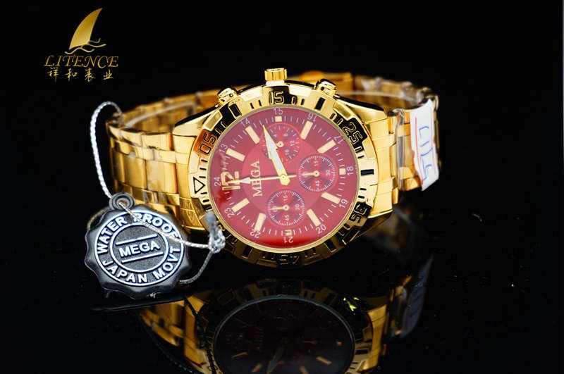 Gold watch, High Quality Brand Design Mens watch Fashion From China supplier Wristwatch