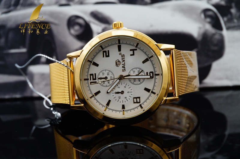 Gold watch, High Quality Brand Design Lowest Price Fashion From China supplier Wristwatch