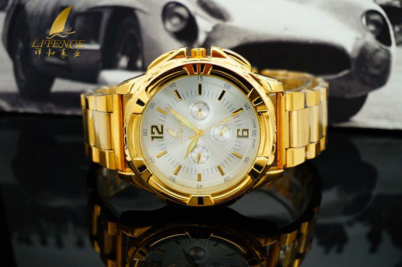 Gold watch, High Quality Brand Design Mens watch Fashion From China supplier Wristwatch