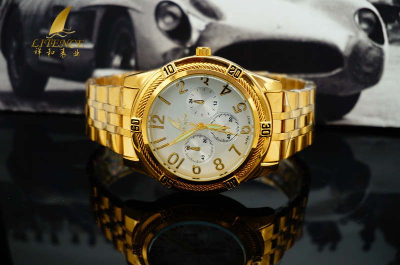 Gold watch, High Quality Brand Design Mens watch Fashion From China supplier Wristwatch