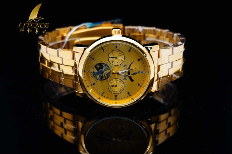 Gold watch, High Quality Brand Design Mens watch Fashion From China supplier Wristwatch