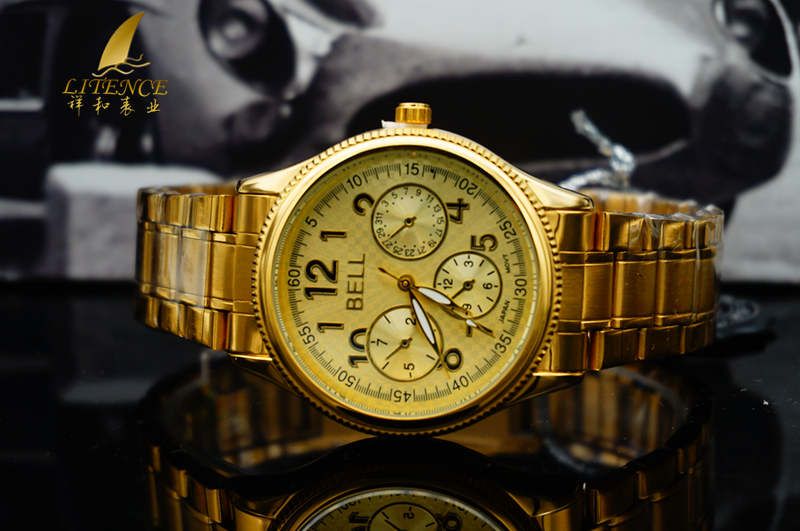 Gold watch, High Quality Brand Design Mens watch Fashion From China supplier Wristwatch