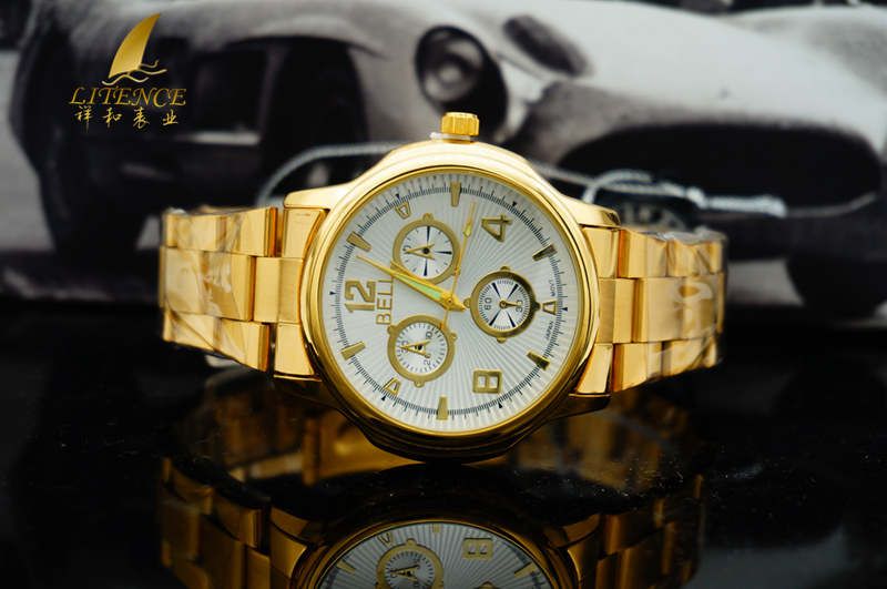 Gold watch, High Quality Brand Design Mens watch Fashion From China supplier Wristwatch