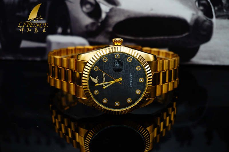 Gold watch, High Quality Brand Design Mens watch Fashion From China supplier Wristwatch