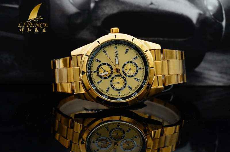 Gold watch, High Quality Brand Design Mens watch Fashion From China supplier Wristwatch