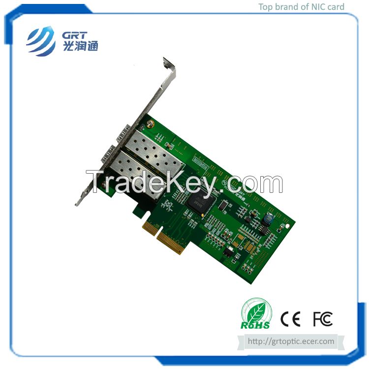 F902E Gigabit 2- Port Fiber Optic PCIe Network Adapter Card with Intel I350 controller