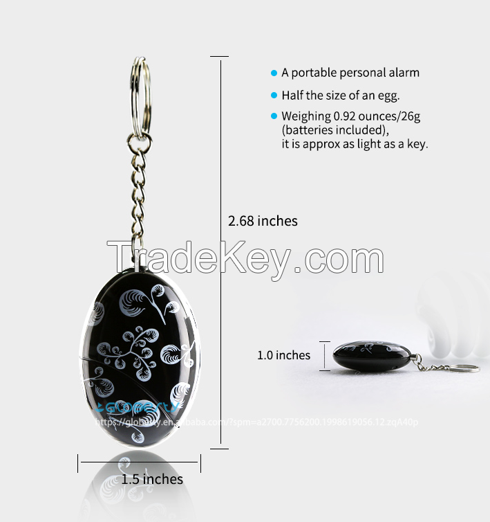 Portable 120db Siren Personal Alarm Keychain Anti Rape Security Gadget for Women, Elderly