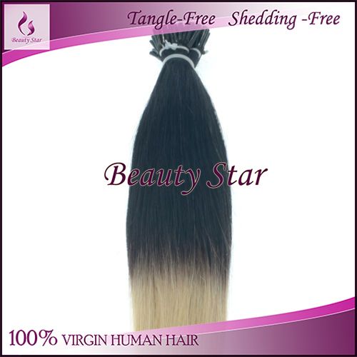 Pre bonded Hair Extension T1B/613#, 100% Remy Human Hair