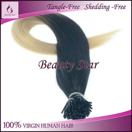 Pre bonded Hair Extension T1B/613#, 100% Remy Human Hair